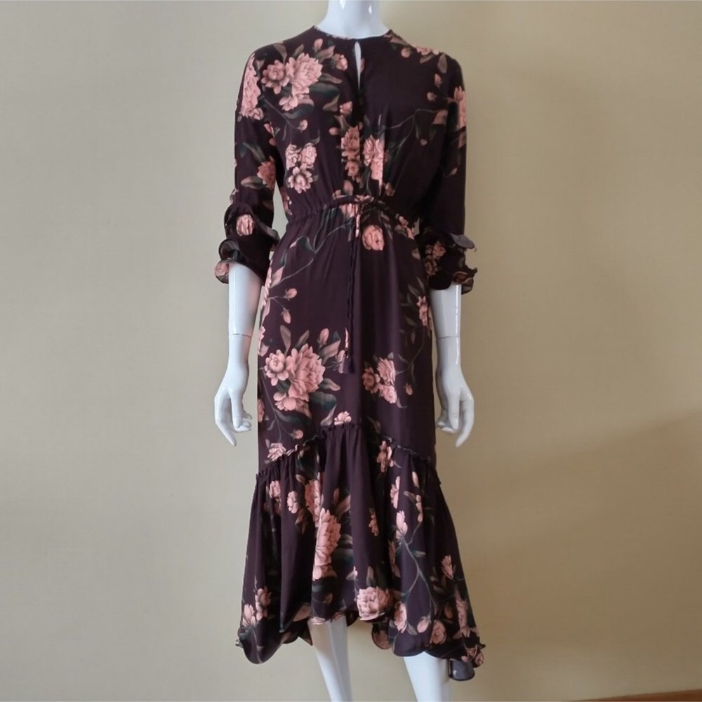 Johanna Ortiz at H&M ruffle midi dress